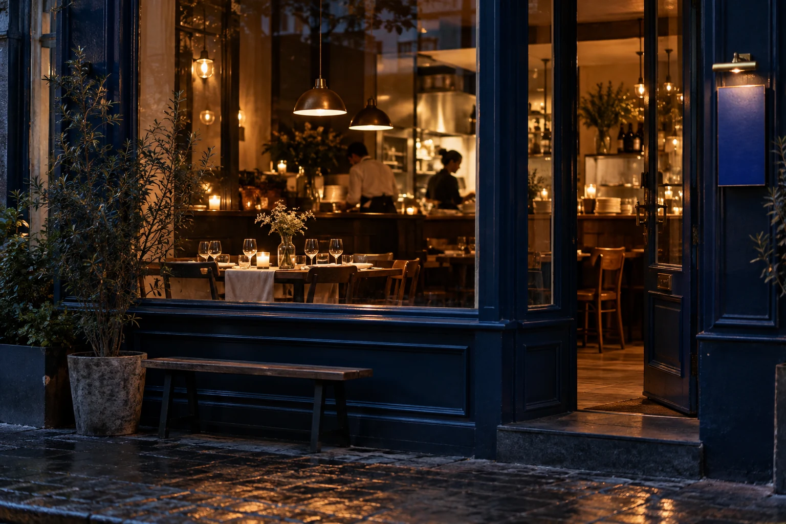 Restaurant de quartier utilisé comme exemple pour illustrer une stratégie marketing